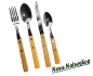 Preview: Holz Besteck, Buchenholz, 4-teilig