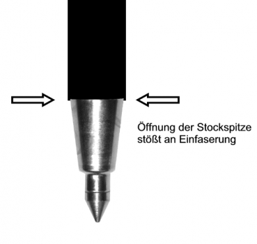 Bergstockspitze Stahl, diverse Größen