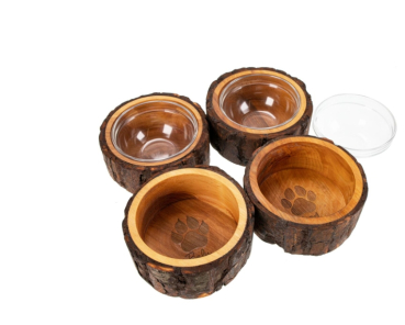 nova-naturshop.de - Holz - Hundefutternapf, Fressnapf, Katzen, Holz - Tier  Futternapf