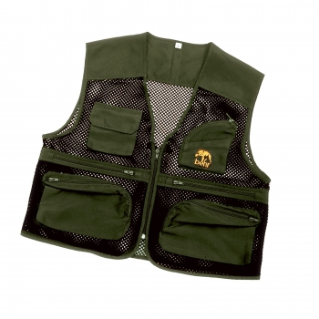 Preview: Fischerweste Mesh , Anglerweste mit 5 Außentaschen , Fischerweste - Mesh -Nylon