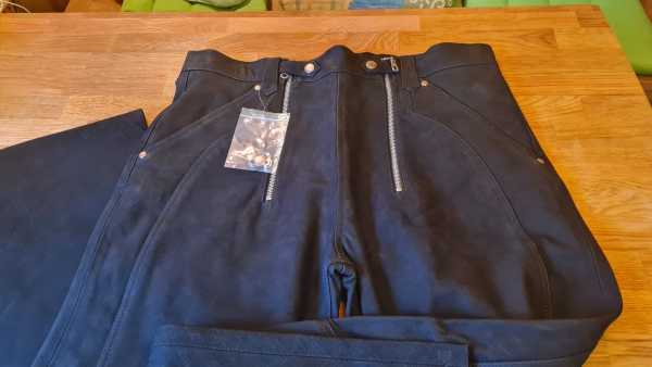 Zimmermannshose , Lederhose , Leder Arbeitshose , Leder Zimmermannshose , Größe 52 , Preissenkung von 159,00 auf 99,00 Euro