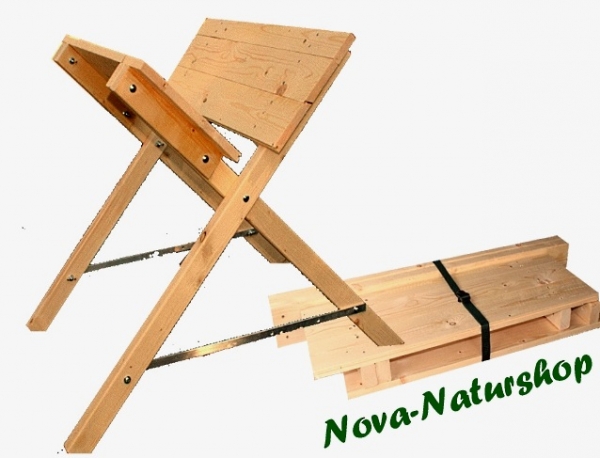 Mobiler Holzbock, Tierfixierung, variable Auflage, klappbar