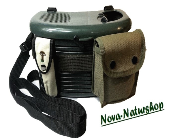 Pilzkorb , Pilz Set "Waldfrucht", Pilz-Umhängekorb mit Zubehör, 6 Teilig