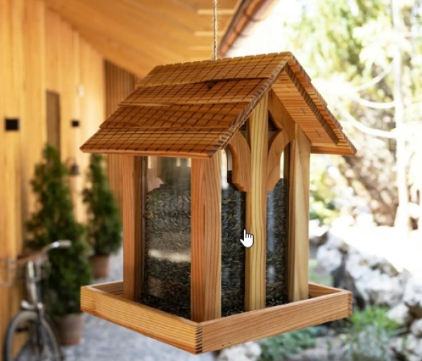Vogelhaus , Vogel Futterhaus , Futterhaus " Lärche "