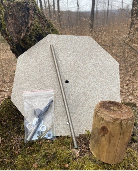 Leckstein-Halterung mit Dach , Wild - Lecksteinhalterung , XXL, Befestigungs Set