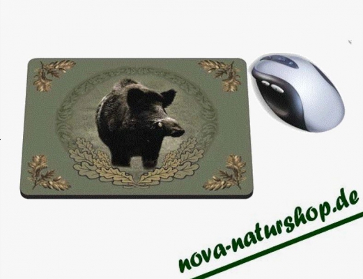 Mouse-Pad Motiv Schwarzwild , Mousepad mit Wildmotiv