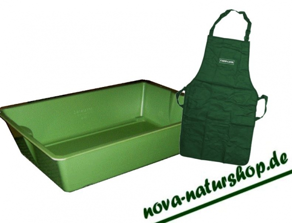 Transportwanne , Zerwirkwanne , Wildwanne ca. 100 Liter + Zerwirkschürze , Zerwirk Set , Gartenwanne