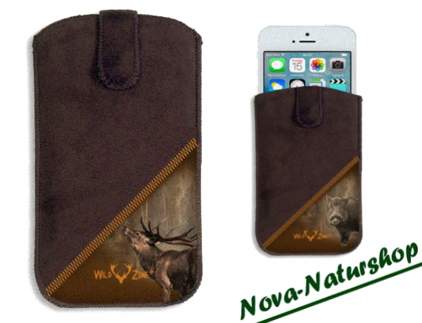 Jäger Handy Tasche - Hirsch , Smartphone Tasche mit Gürtelschlaufe