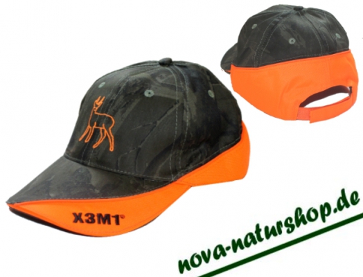 Signalkappe Rehbock Motiv , Jagdkappe , Drückjagdkappe , Jäger Base Cap