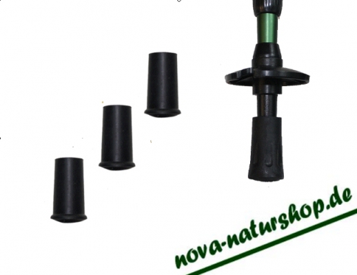 Bergstockspitzen - Gummihülsen, Gummipuffer, Gummihülsen für Stahlspitzen , Gummikapseln , 3 Stück